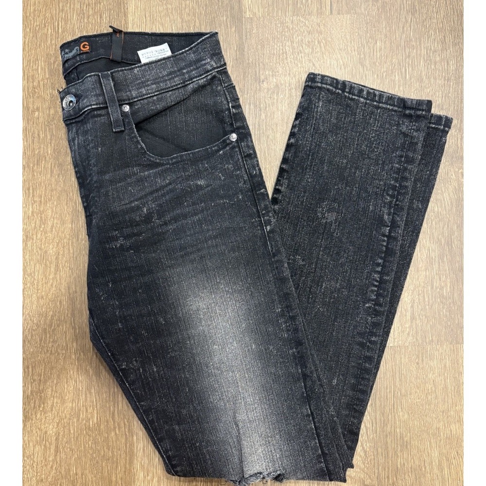 Guess Jeans Men's Black Size 31 Distressed White Washed Skinny Straight